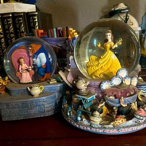 Antique snow globe Disney music boxes
